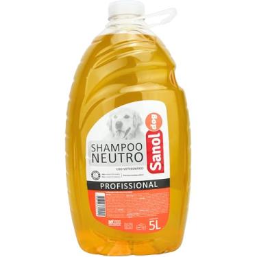 Imagem de Sanol Dog Shampoo De Pêlos Para Cães E Gatos Neutro 5 Litros Laranja