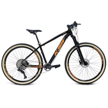 Imagem de Bicicleta Aro 29 Ksw Xlt 12v Garfo com Trava K7 11/50 Freios Hidráulicos Kit 1x12 Pedivela Coroa 34t (Preto/Laranja, 15)