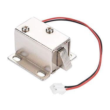 Imagem de Fechadura elétrica eletromagnética solenoide, mini gaveta de porta com língua para baixo, acesso amplamente utilizado ao gabinete, controle para trava de segurança inteligente