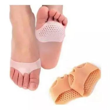 Imagem de PROTETOR DE PÉ GEL SILICONE PALMILHA COM ABERTURA PARA DEDOS ORTOPÉDICA 1 PAR CORES ALEATÓRIAS ALMOFADA GEL SILICONE METATARSO SILICONE BOLA DE PÉ