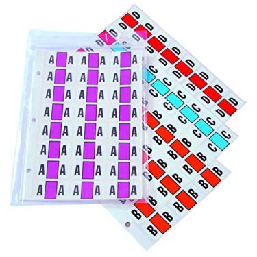 Imagem de Doctor Stuff - Alphabet Letters for File Folders, 1 pack each A-Z plus Mc on Ringbook Sheets, 6480 Labels, NO Binder or Indexes, POS 2000 - PP3R Match Compatible Alpha Stickers, 15/16" x 1-5/8