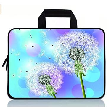 Imagem de 11" 11,6" 12" 12" 12" 12" 12,5" 12,5" Bolsa de transporte para laptop Chromebook Notebook Ultrabook, capa para tablet capa de neoprene compatível com Apple MacBook Air, Samsung, Google, Acer, HP, DELL Lenovo Asus (Dente-de-leão)