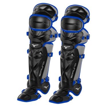 Imagem de Mizuno Caneleiras de beisebol juvenil Samurai 37 cm, preto-royal