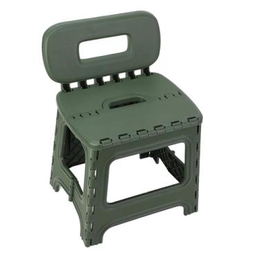 Imagem de Banco Dobrável Pequeno, Banco Dobrável Portátil de Plástico PP Resistente e Estável, Suporte de até 300 Libras, Alça Antiderrapante para Fácil Dobramento, Banco de Degraus para (S)