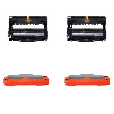 Imagem de Kit 2x Cilindro Compatível Dr2340 + 2x Toner Tn2340 Tn2370