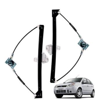 Imagem de Par Maquina Vidro Manual Fiesta Novo Amazon 4 pts dianteira - Zinni Gu