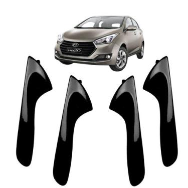 Imagem de Kit com 4 Gatilhos para maçaneta interna HB20 2012 a 2019 Black Piano 