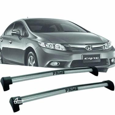 Imagem de Rack Teto Aluminio Prime Honda Civic G9 12/16 Prata PR041