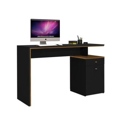 Imagem de Escrivaninha Office Versátil Quarto Escritório Preto Freijó - Esquilo 