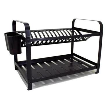 Imagem de Escorredor 16 Pratos Inox Não Enferruja Preto Oferta - Mak-inox, 16 pr