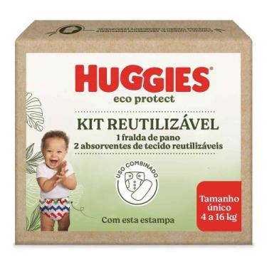 Imagem de Kit Reutilizável Huggies Eco Protect 1 Fralda de Pano na Cor Vermelha 