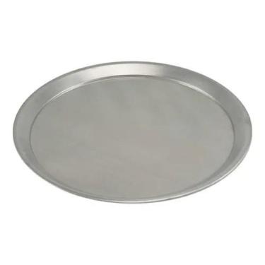 Imagem de Kit 5 Bandejas Redonda Alumínio Para Garçom Servir - 35 Cm - Shopmy