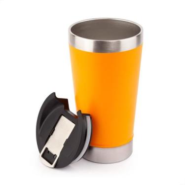 Imagem de Copo Térmico Tampa E Abridor Parede Dupla Inox a Vácuo 510ml - MORI, L