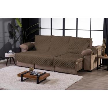 Imagem de Protetor Para Sofá Retrátil e Reclinável de 3 Módulos 2 Metros Com Elá