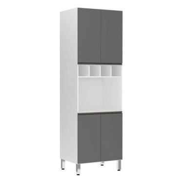 Imagem de Torre Perola 70 cm com Nicho Microondas 4 Portas mais 1 Nicho Luciane 