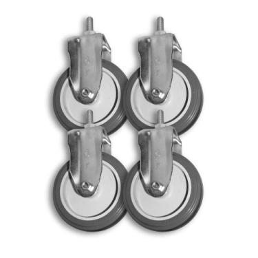 Imagem de Kit 4 Rodízios 512 BP com Parafuso Fixo Sem Trava para 75Kg - Schioppa