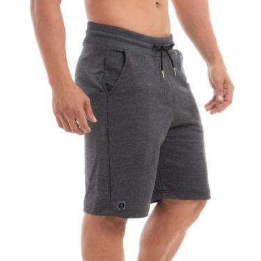 Imagem de Bermuda Masculina Moletom Básica Lisa Shorts Moletinho Benellys, P, Ch