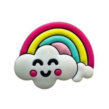 Imagem de Kit 50 Peças aplique Emborrachado Nuvem Arco Iris Feliz - RAE