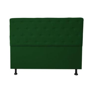 Imagem de Cabeceira Casal Super King Juliana 195cm Para Cama Box Suede Verde - D