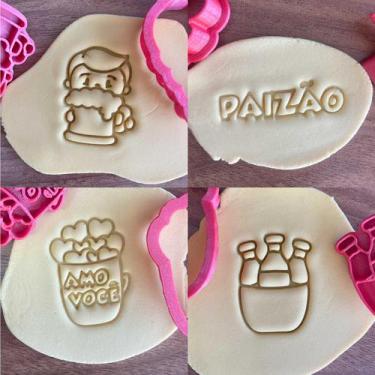 Imagem de Kit 4 Cortadores Dia dos Pais Amo Você Paizão Caneca,  11,5cm