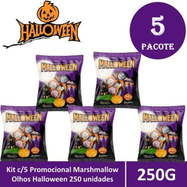Imagem de Kit c/5 Promocional Marshmallow Olhos Halloween 250 unidades - Boavist