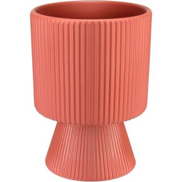 Imagem de Cachepô Vaso Decorativo Enfeite Casa Redondo Home&co Cerâmica 16x12x12cm Terracota
