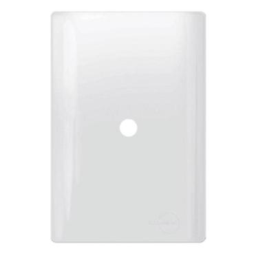Imagem de Placa Novara Branco 4x2 com Furo Dicompel, Branco