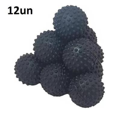 Imagem de Kit 12 Bolinha Cravo Fisioterapia Anti Stress Mão Bola Pet Massageador