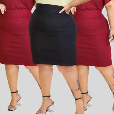 Imagem de Saias Evangélicas Feminina Plus Size Kit 03 Unidades - Mayara Manzano,