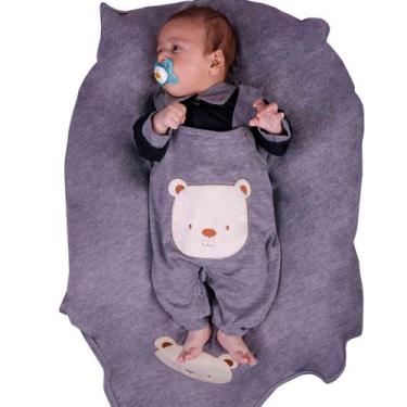 Imagem de Saída Maternidade Bebê Menino Luxo Ursinho Fofo 4 Peças - Pandora Baby