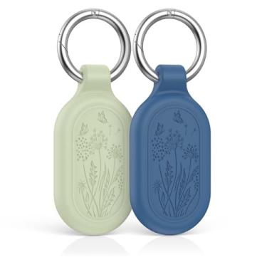 Imagem de Pacote com 2 capas para Samsung Galaxy SmartTag2, capa protetora completa de silicone à prova d'água TUDIOW resistente a arranhões para Smart Tag2 para chaves e carteira de bagagem de animais de