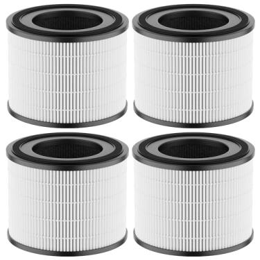 Imagem de CHAMONNY Substituição de filtro AP-S0610L, compatível com purificador de ar MOO-KA AP-S0610L, filtro HEPA verdadeiro H13 3 em 1 e filtro de carvão ativado, pacote com 4