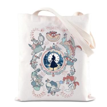 Imagem de FOTAP Presente inspirado em Alice Alice Wonderland Merch Magic Kingdom Gift Alice Fan Gift Cheshire Cat Lover Shoulder Bag, Assim, 7.87 inches (length) x 0.39 inches (width) x 13.78 inches (height)