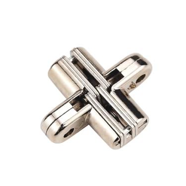 Imagem de ZJIVQO Dobradiças cruzadas ocultas de 180 graus, dobradiças ocultas de liga de zinco, kit de dobradiça de porta cruzada invisível para armário de móveis (pequeno)