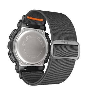 Imagem de Abanen Pulseira de relógio trançada ajustável de nylon elástico macio durável para Casio gshock DW-5600/8900, GA-100/GW-B5600/GB-5600 /GW-6900 (cinza)