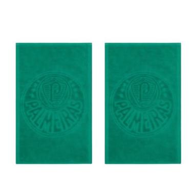 Imagem de Kit 2 Toalhas de Rosto e Mão Aveludada 100% Algodão Time Palmeiras Ver