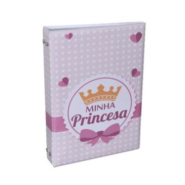 Imagem de Álbum fotográfico 300 Fotos 10x15 Memo MINHA PRINCESA Bebê Ursa Bebe -