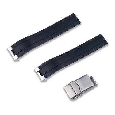 Imagem de Crafter Blue MX03 FKM Pulseira de borracha de substituição com terminais de relógio para Seiko Speedtimer SSC813, SSC815, SSC817, SSC819, SSC909, SSC933, preta