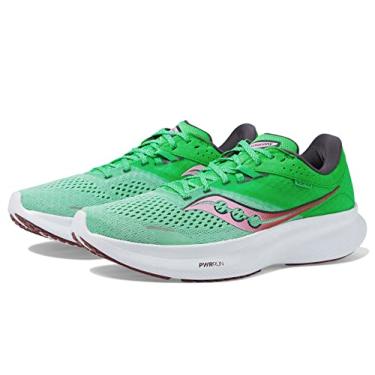 Imagem de Saucony Tênis feminino Ride 16, Raminho/peônia, 10.5 Wide
