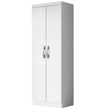 Imagem de Armário Multiuso Organizador Lavanderia 2 Portas 3 Prateleiras 1,70m New Aramóveis Branco