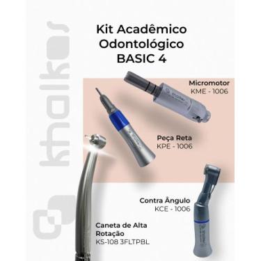 Imagem de Kit Acadêmico Odontológico Basic 4 - (Alta com Led) - Khalkos