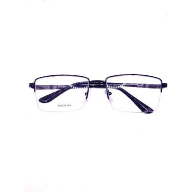 Imagem de Armação Óculos De Grau Metal Masculino Fina - Vine, Preto