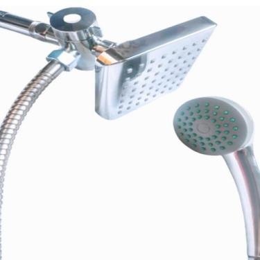 Imagem de Chuveiro ou ducha quadrada com chuveirinho - MFC METAIS