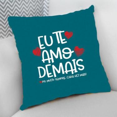 Imagem de Almofada Decorativa Cheia c/ Zíper 40x40 Personalizada Eu Te Amo Demai