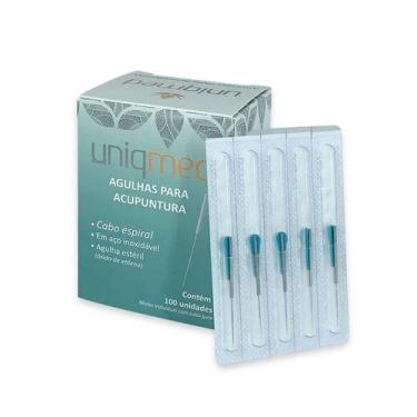 Imagem de Agulha Acupuntura Aço Inoxidável 0,25 x 15mm 100 UN Uniqmed
