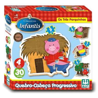 Imagem de Puzzle Progressivo - Os Três Porquinhos - Nig Brinquedos