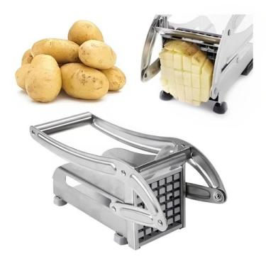 Imagem de Cortador Batata Frita Palito Grosso Fino Cortador Manual inox - ZEM