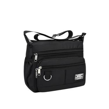 Imagem de Bolsa Unissex Forrada CrossBody Ombro Resistente água Nylon - Modas Fa