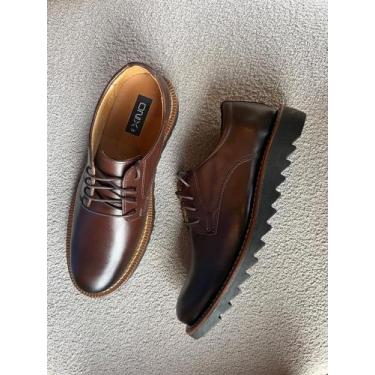 Imagem de Sapato Social Masculino Casual Oxford Derby Sola Tratorado De Amarrar 