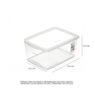 Imagem de Caixa Organizadora Sem Trava 7,5 L Cristal Ordene